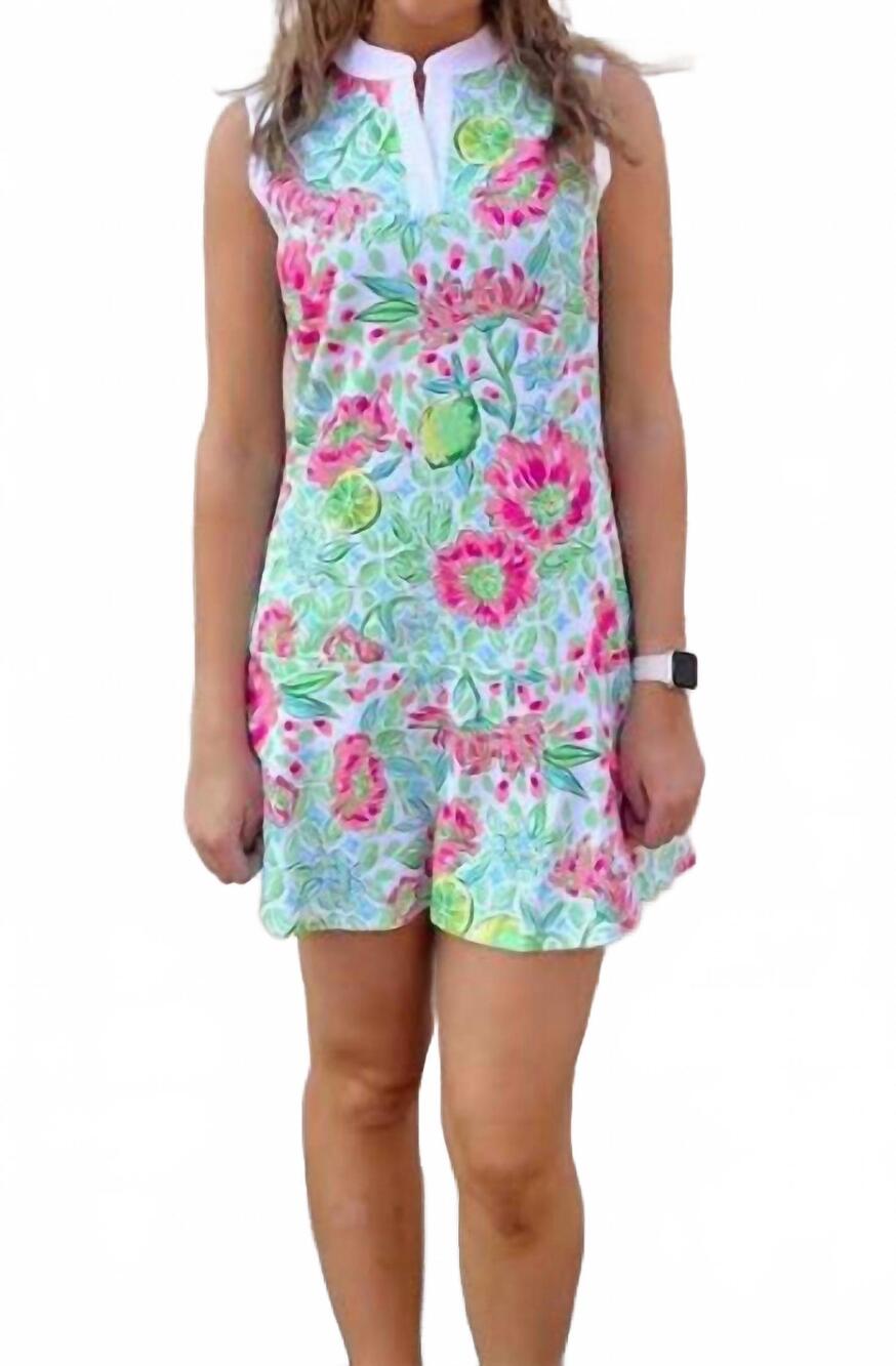 NEW ARYEH sleeveless dress with matching short in vibrant tropical flowers